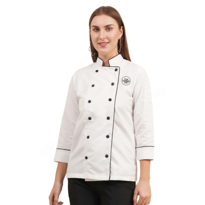 Classic White Double-Breasted Chef Coat
