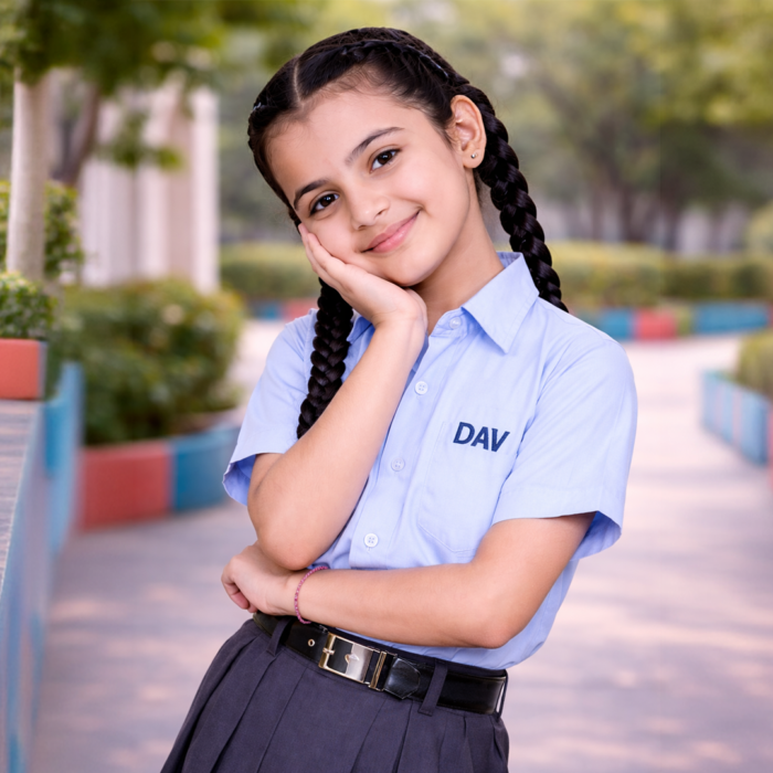DAV Girls Summer School Uniform Shirt (Class 3rd–5th)